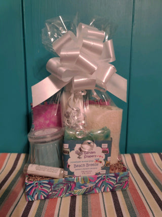 Custom buildable gift basket featuring ViBrancy artisan soap by The Garden Soapery - handmade natural vegan gift set