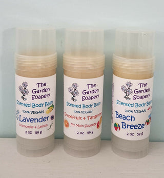 Shea and cocoa butter body balm stick by The Garden Soapery - natural vegan moisturizer