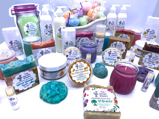 Bar soap vs body wash comparison - The Garden Soapery handmade natural soap collection